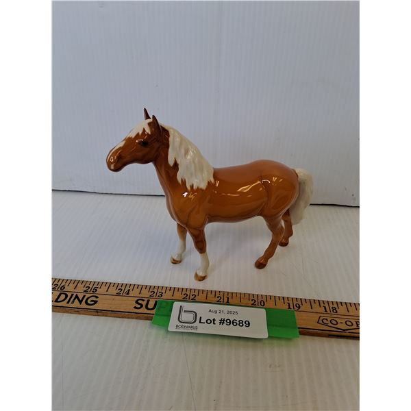 Beswick Horse Figurine #1197 - Palomino Pony - Head Up Version - 5.5"