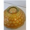 Image 3 : Vintage Carnival Glass Coin Dot Bowl - 7" x 2.5"