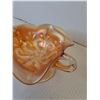 Image 2 : Vintage Carnival Glass Marigold Question Mark Pattern Two Handled Bowl - 7" x 4"