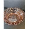 Image 2 : Vintage Pink Depression Glass Windsor Jeanette Pattern Large Serving Fruit Bowl - 8.5" x 2.5"
