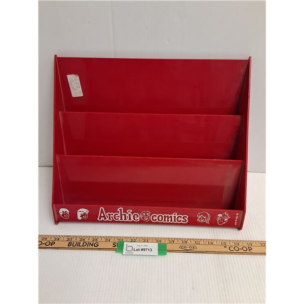 Retro Archie Comics Red Plastic Magazine Stand - 15" x 11" x 5"