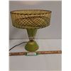 Image 1 : # Vintage MCM Atomic Style Fiberglass Shade End Table Lamp - 11" x 10" - Works, Bulb Not Included