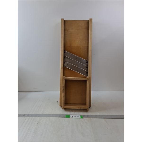 Wooden Kraut Cabbage Slaw 3 Blade Slicer- 25" x 9" x 4"