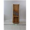 Image 1 : Wooden Kraut Cabbage Slaw 3 Blade Slicer- 25" x 9" x 4"