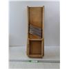 Image 4 : Wooden Kraut Cabbage Slaw 3 Blade Slicer- 25" x 9" x 4"