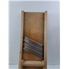 Image 5 : Wooden Kraut Cabbage Slaw 3 Blade Slicer- 25" x 9" x 4"