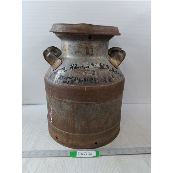 **Antique Cream Can- 13" x 17.5"