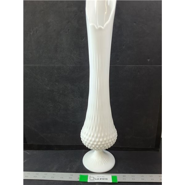 Milk Glass Flower Vase- 20.5