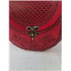 Image 2 : Red Mexican Tooled Leather Purse
