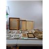 Image 1 : (11) Variety Of Different Sized Picture Frames & (4) Winter Scene Plates