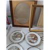 Image 3 : (11) Variety Of Different Sized Picture Frames & (4) Winter Scene Plates