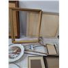 Image 4 : (11) Variety Of Different Sized Picture Frames & (4) Winter Scene Plates
