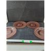 Image 1 : (4) Sandwich Pattern Pink Depression Plates- 10"