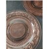 Image 2 : (4) Sandwich Pattern Pink Depression Plates- 10"