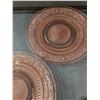 Image 3 : (4) Sandwich Pattern Pink Depression Plates- 10"