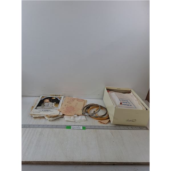 Variety Of Embroidery Patterns & Hoops