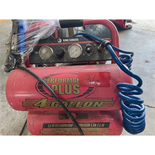 **Inland Compressor - 4 Gallon, Oil Cooled Pistons-Cannot Ship