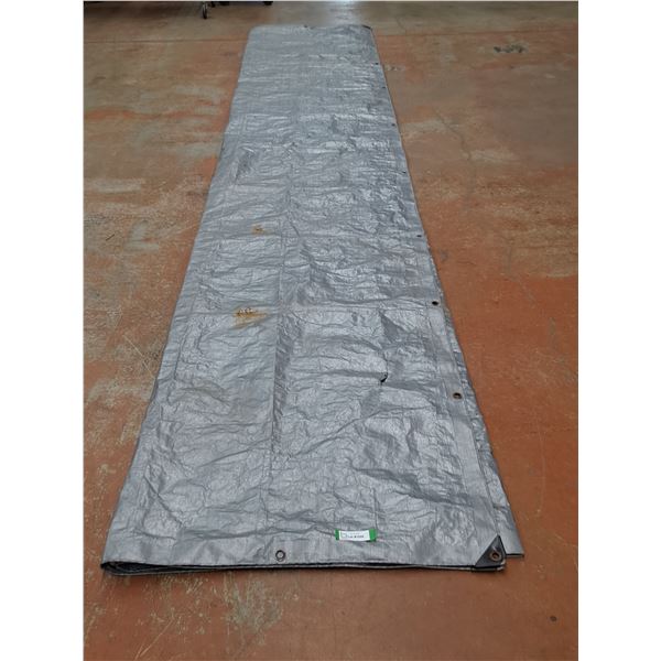 **Grey Tarp- 12 x 15- Gently Used- Some Rips