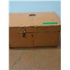 Image 3 : *Wood Storage Trunk With Lock And Tray- CANNOT SHIP