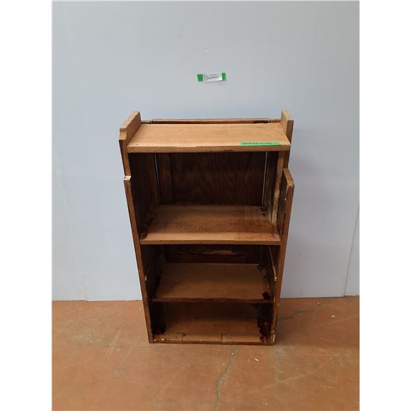 *Wooden Bookshelf With Three Shelves- CANNOT SHIP- Well Used