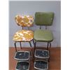 Image 4 : *(2) Vintage Chrome Kitchen Step Stool Chairs- CANNOT SHIP