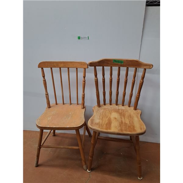 *(2) Wood Chairs- CANNOT SHIP