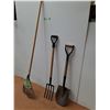 Image 1 : **Pitch Fork, Metal Shovel & Metal Rake- CANNOT SHIP
