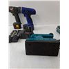 Image 6 : (2) Drills- Has Batteries & Makita Finishing Sander- As Is