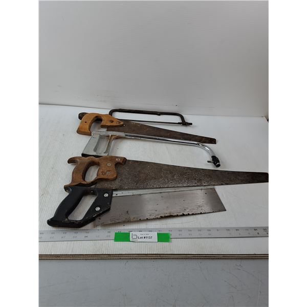 (5) Hand-Powered Saws- (Longest 25")