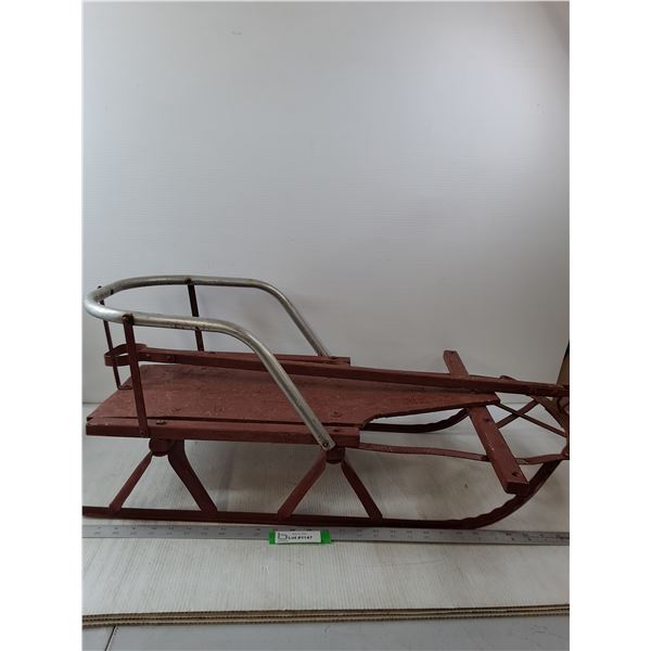 *Red Wooden Sled- 31" x 21" x 13"-  PICK UP ONLY