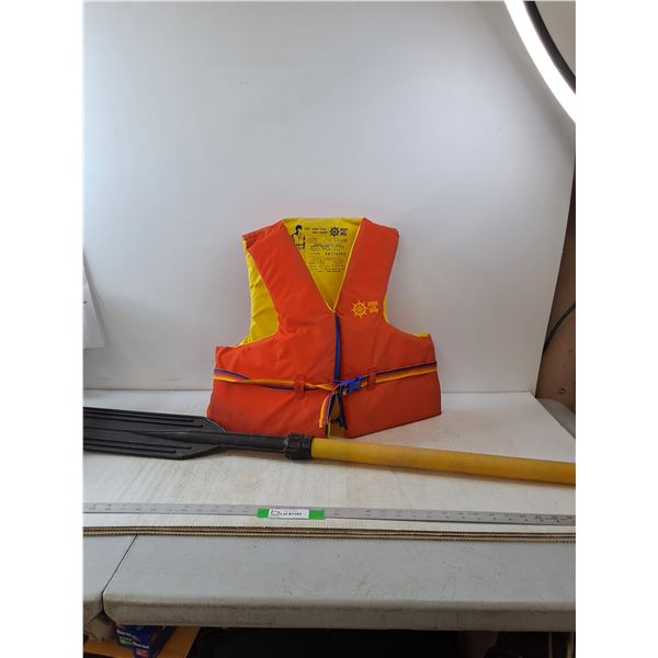 Adult Life Jacket(Large)& Oar- 48"- PICK UP