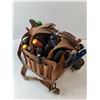 Image 2 : Klein Leather Tool Pouch with Assorted Electrical Tools (Screw Drivers, Pliers, Tape)