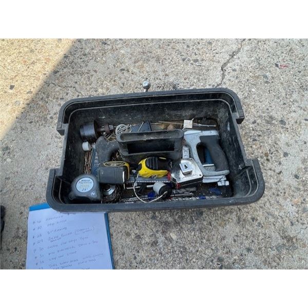 (4) Tape Measures, (2) Hack Saws in Toolbox--Cannot Ship