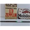 Image 1 : (2) Aluminum Signs Led Zeppelin Sign and Gargoyle Vacuum Oil Company Sign