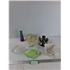 Image 1 : Glass Juicer, (2) Bowls, Diamond Dish, Misc