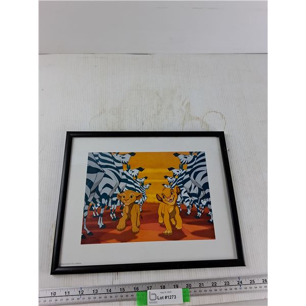 Framed Lion King Picture- 15'' x 12''