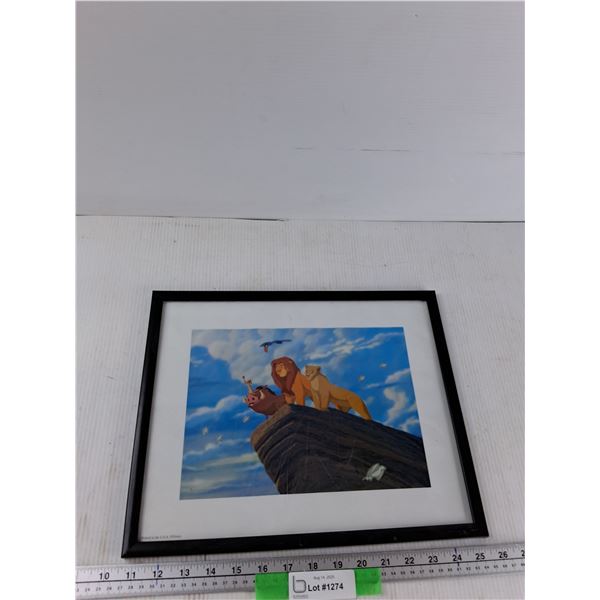 Framed Lion King Picture- 15'' x 12''