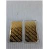 Image 3 : (2) Credit Suisse 1 Ounce Replica Gold Bar - As Is CANNOT AUTHENTICATE