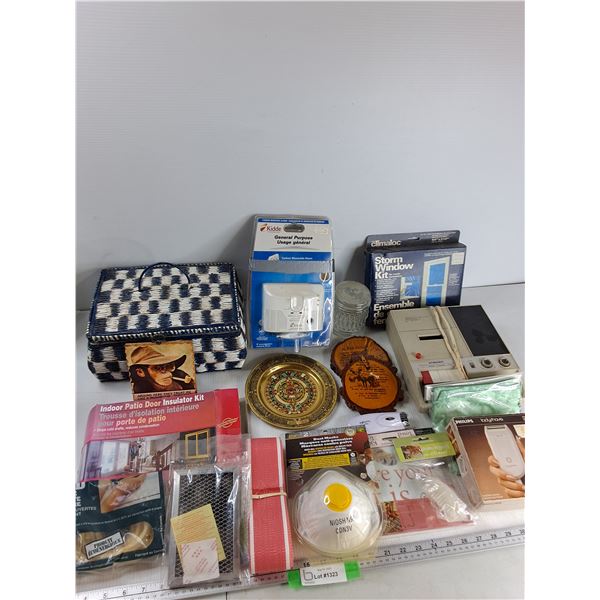 Assorted - (4) Hanging Wall Art, Tape Recorder, (2) Patio Insulators- As Is CANNOT SHIP
