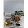 Image 1 : Assorted Baskets, (5) Door Knobs, Colour Changing Light Sets, Misc - As Is CANNOT SHIP