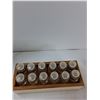Image 2 : (12) Jars With Holder, Rolling Pin, Clock, Misc