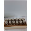 Image 3 : (12) Jars With Holder, Rolling Pin, Clock, Misc