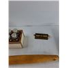 Image 6 : (12) Jars With Holder, Rolling Pin, Clock, Misc