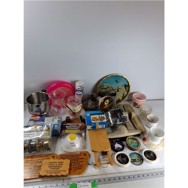 Assorted Coasters, Shop Master Door Knob, Wall Decorations, Misc - As Is
