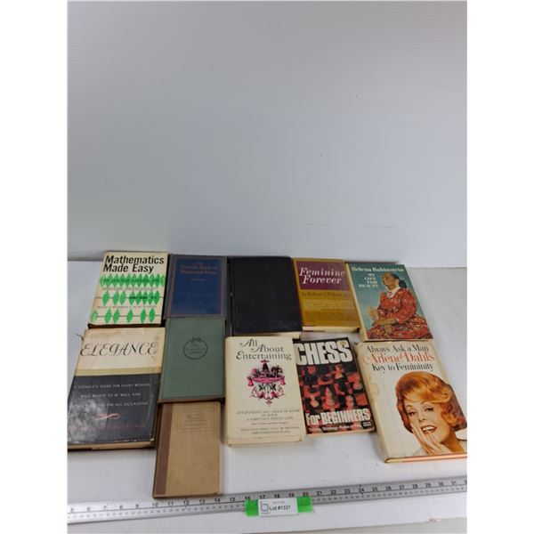 (11) Books - Chess, Feminine Forever, The Evergreen Library, Misc