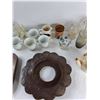 Image 3 : (4) Tea Cups, Wooden Tray, Tea Pot, Misc