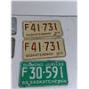 Image 3 : (6) Saskatchewan License Plates