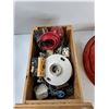 Image 4 : Metal Tray, Assorted Electrical Items - As Is CANNOT SHIP