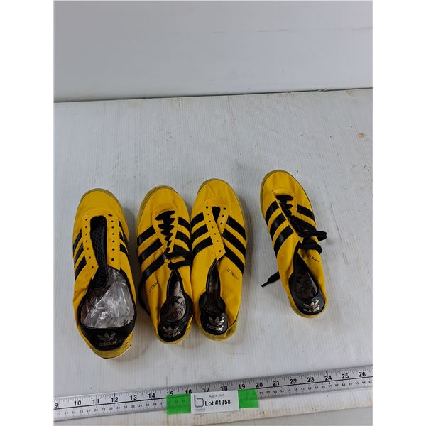 (2) Pairs Adidas Track Shoes - Size 9