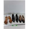 Image 1 : (3) Shoes - (2) High Heels Approx. Size 6, Flats Approx. Size 5